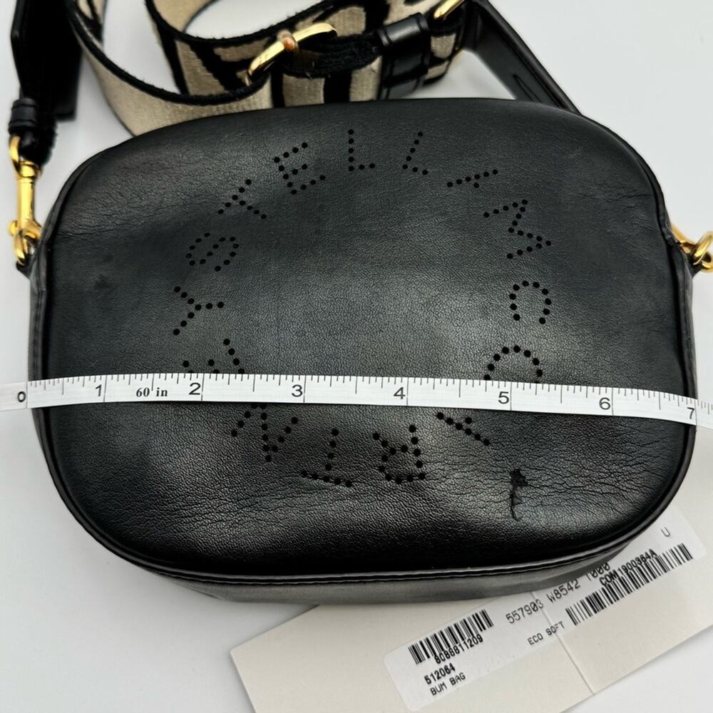 Stella McCartney Perforated Logo Crossbody Bag and Belt Bag Black W/ Tags Gift - Picture 9 of 15
